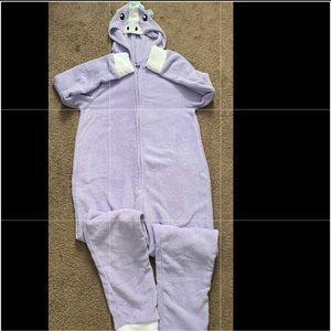 🦄 Purple Unicorn Fleece Onesie